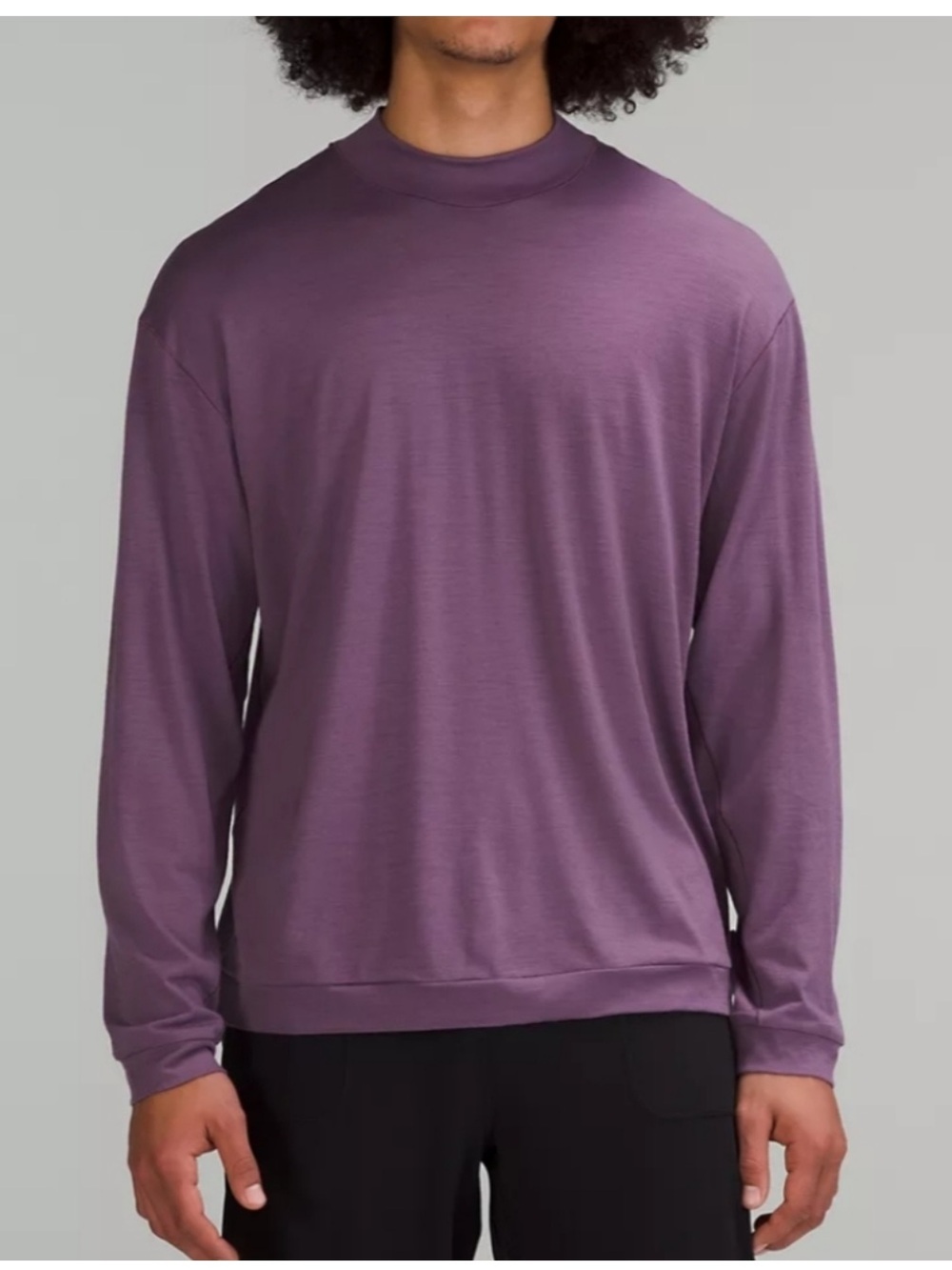 Lululemon lab Merino Wool-Blend Mock Neck Long Sleeve Shirt XL